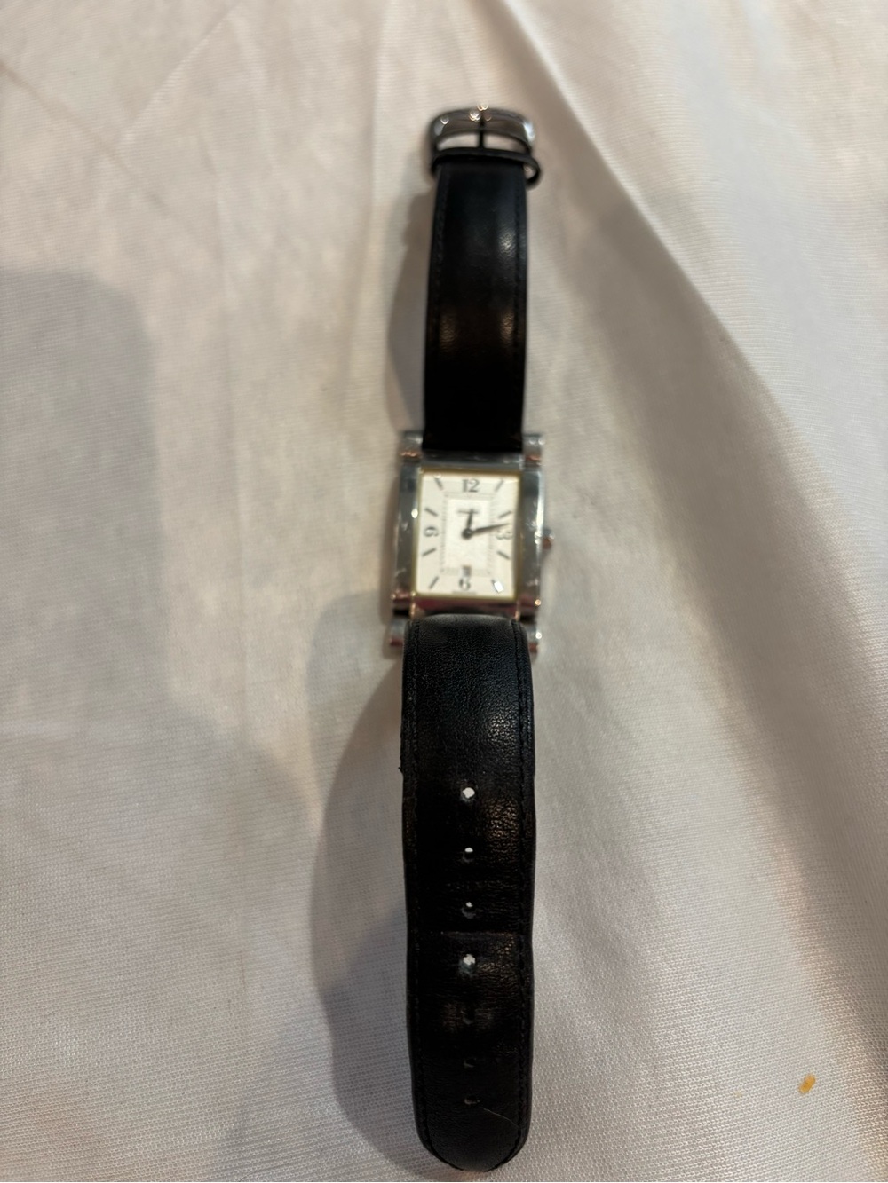 Coach Rectangle Stainless Steel Watch with Black Leather Strap - Picture 7 of 13